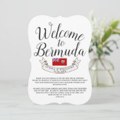 Welkom op Bermuda | Trouwcadeau voor reizigers Kaart (Staand voorkant)