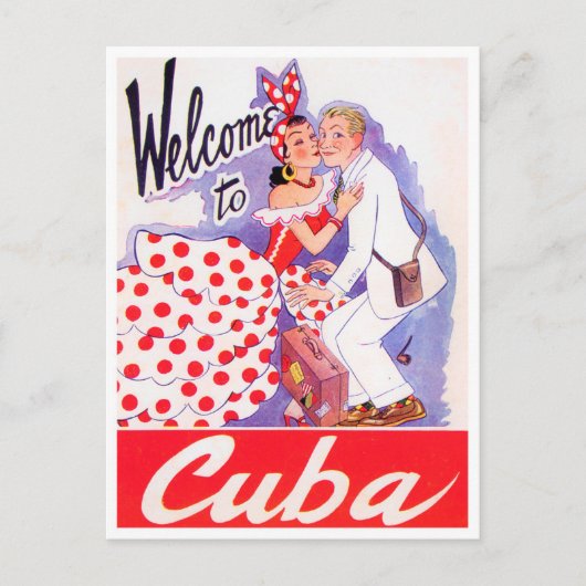 Welkom op Cuba, oud briefkaart (Voorkant)