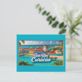 Welkom op Curacao ansichtkaart Feestdagenkaart (Staand voorkant)