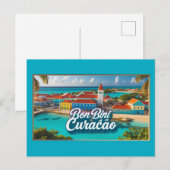 Welkom op Curacao ansichtkaart Feestdagenkaart (Voorkant / Achterkant)