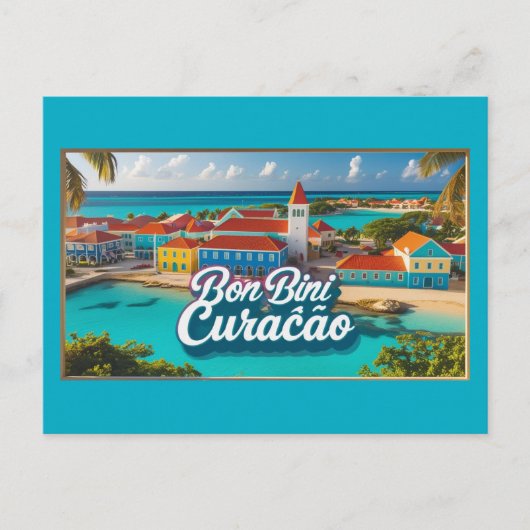 Welkom op Curacao ansichtkaart Feestdagenkaart (Voorkant)
