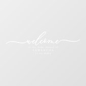 Welkom op de BABY SHOWER van signature script Raamsticker (Vel)