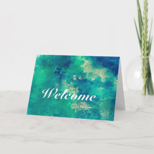 Welkom op de blauwe achtergrond van het team kaart