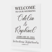 "Welkom op de bruiloft" signage ontwerp Acryl Bord (Hoek)