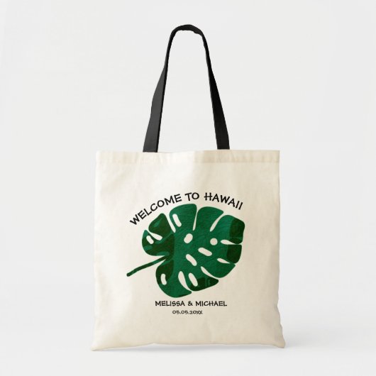 Welkom op de grote leder-bestemming van Monstera Tote Bag (Voorkant)