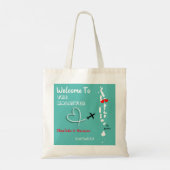 Welkom op de Malediven bestemming bruiloft Tote Bag (Achterkant)