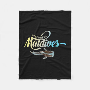 Welkom op de Malediven Walvishaak Vakantie Souve Fleece Deken