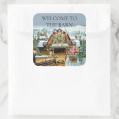 Welkom op de schuur Sticker Winter/Kerstmis (Tas)