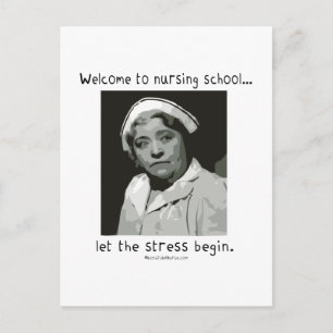 Welkom op de verpleegschool briefkaart
