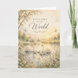 Welkom op de wereld baby felicitaties kaart