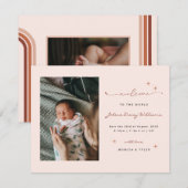 Welkom op de wereld | | Retro Boho Birth (Voorkant / Achterkant)