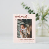 Welkom op de wereld | | Retro Boho Birth (Staand voorkant)
