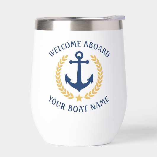Welkom op het bord Naam Anchor Gold Laurel Navy (Links)