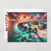 Welkom op het briefkaart van de Malediven (Voorkant / Achterkant)