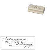 Welkom op het huwelijk 	rubberstempel (Gestempeld)