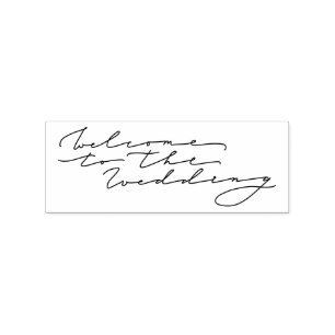 Welkom op het huwelijk rubberstempel