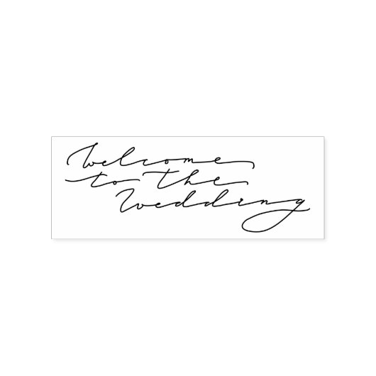 Welkom op het huwelijk 	rubberstempel (Afrduk)