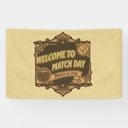 Welkom op het Match Day 2026-feest Spandoek (Horizontaal)