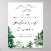 Welkom op het repetitiediner in waterverf bos poster (Voorkant)