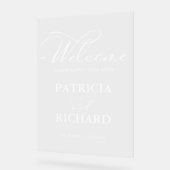 Welkom op onze Beginnende Bruiloft Welkomstbord Acryl Bord (Hoek)