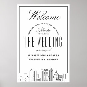 Welkom op onze bruiloft in Atlanta! Poster