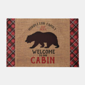 Welkom op onze cabine - Beer Deurmat (Voorkant)