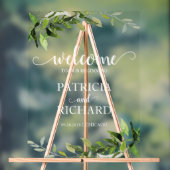 Welkom op onze eerste groene bruiloft acryl bord (Neutraal)