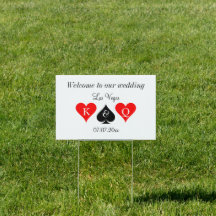 Welkom op onze grote Las Vegas bruiloft tuin teken