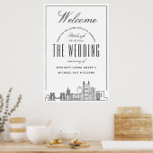 Welkom op onze Pittsburgh bruiloft! Poster (Keuken)