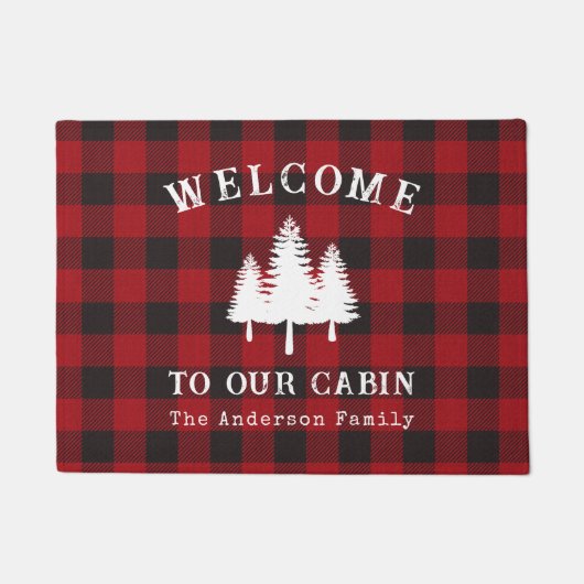 Welkom op onze rode buffelstaafjes deurmat (Voorkant)