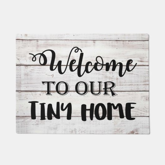 Welkom op onze Tiny Home deurmat (Voorkant)