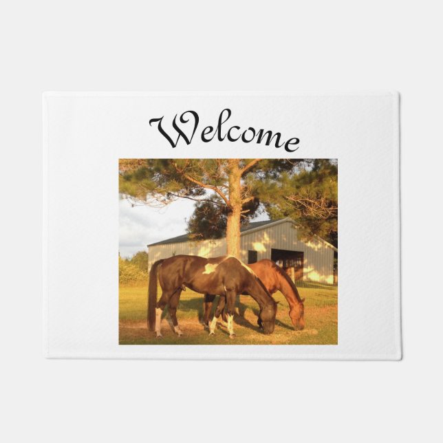 Welkom paard deurmat (Voorkant)