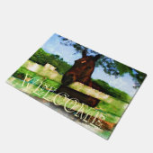 Welkom paard deurmat (Schuin)