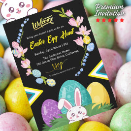 Welkom Paaseierjacht met Bunny & Floral Degien Kaart