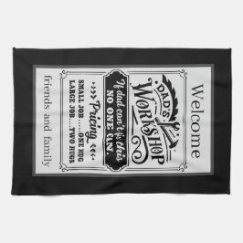 Welkom Papa's Garage Vrienden & Familie Theedoek