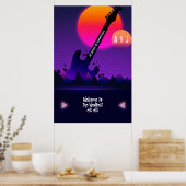 Welkom Poster bij Rock en Roll Wedding (Keuken)