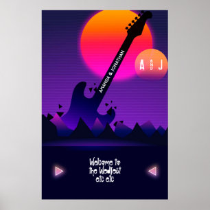 Welkom Poster bij Rock en Roll Wedding