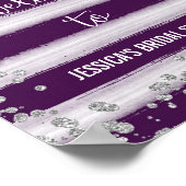 Welkom Poster Plum en Silver Print (Hoek)