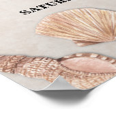 Welkom Poster Schelpen Oceaan Strand Bruiloft (Hoek)