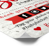 Welkom, prettig kerstfeest Baby shower Poster (Hoek)