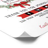 Welkom, prettig kerstfeest Baby shower Poster (Hoek)