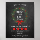 Welkom, prettig kerstfeest Baby shower Poster (Voorkant)