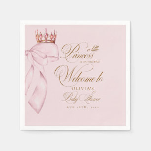 Welkom Prinses Baby Shower Goud Roze Meisje Servet