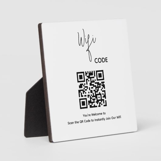 Welkom QR Code Scan om WiFi te verbinden Fotoplaat (Voorkant)