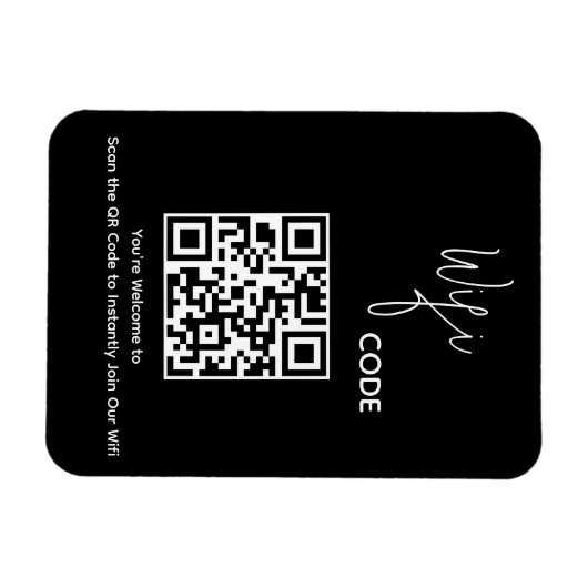Welkom QR Code Scan om WiFi te verbinden Magneet (Horizontaal)