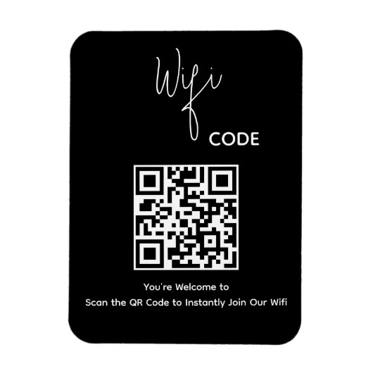 Welkom QR Code Scan om WiFi te verbinden Magneet (Verticaal)
