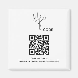 Welkom QR Code Scan om WiFi te verbinden Magneet