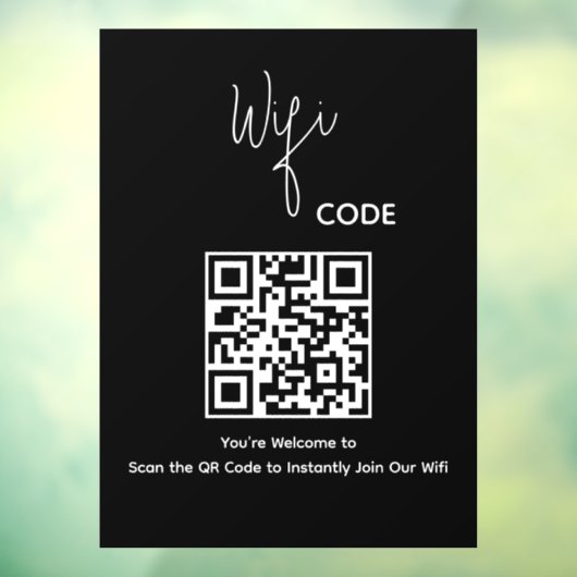 Welkom QR Code Scan om WiFi te verbinden Raamsticker (Vel 3)