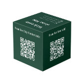 Welkom QR codes hotel restaurant tafel groen Kubus (Achter hoekig)