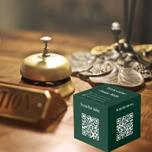 Welkom QR codes hotel restaurant tafel groen Kubus